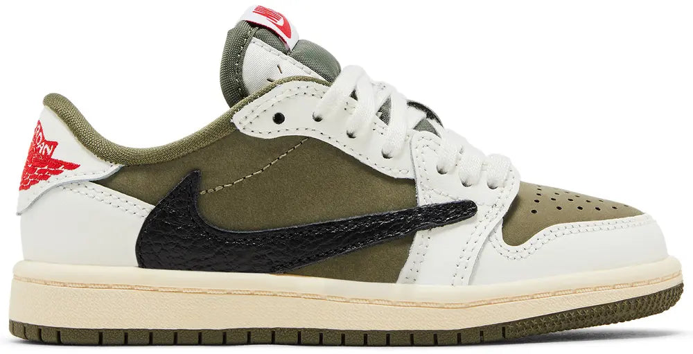 Travis Scott x Air Jordan 1 Retro Low OG SP PS 'Reverse Olive / Medium Olive'